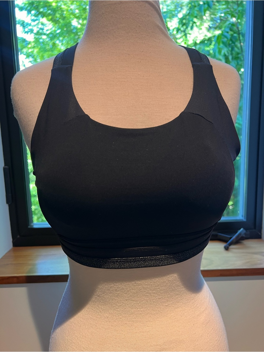 lululemon athletica Black Seamless Support Sports Bra